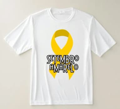 Camiseta Setembro Amarelo Clássica com Laço