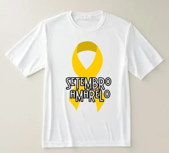 Camiseta Setembro Amarelo Clássica com Laço