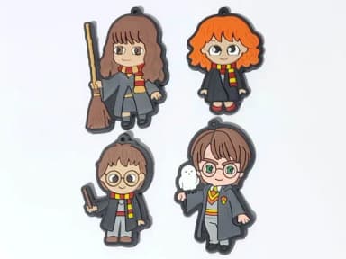 Pingente Harry Potter Emborrachado Pacote com 4 Unidades