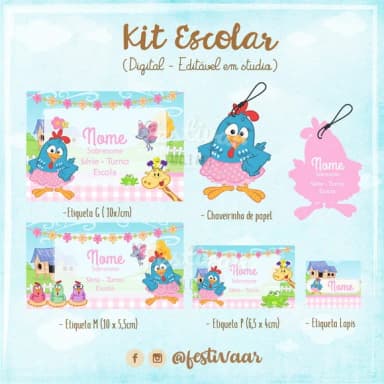 60 Etiquetas Escolares Personalizadas Prova D'agua