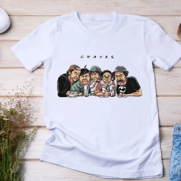 Camiseta Chaves - Turma de Seu Madruga, Chiquinha e e Kiko