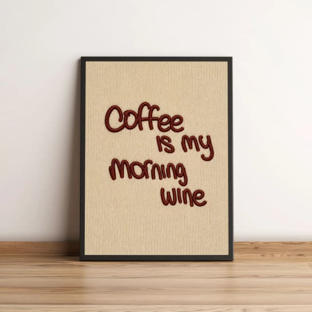 Quadro Decorativo Coffee Is My Morning Wine Café 2268