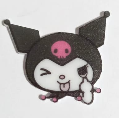 Aplique Kuromi em Acrilico U.v - 6 Unidades