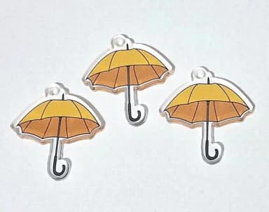 Pingente Guarda Chuva Dorama Acrílico Impresso - 20 Unidades