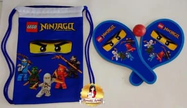 Mochila Ping Pong Tema Ninjago Azul