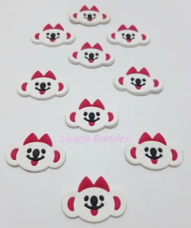 Aplique de Personagem Animado Emborrachado - Pct com 10 Unid