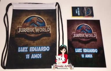 Kit Colorir na Mochila Jurassic World