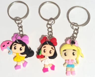 Chaveiro Meninas Variados - 6 Unidades