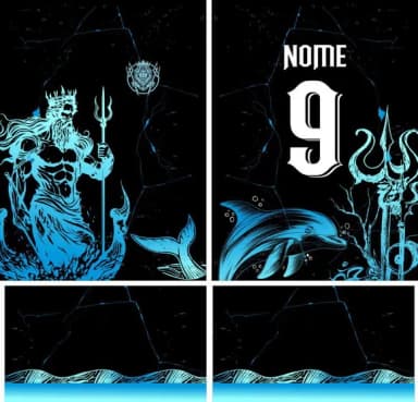 Arte Vetor Camisa Interclasse Poseidon Mitologia Mod-125