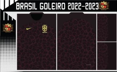 Vetor Da Camisa Brasil Goleiro 2022-2023