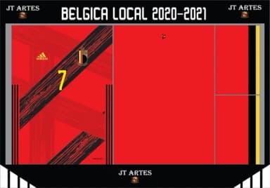 Vetor Camisa da Belgica Local 2020-2021