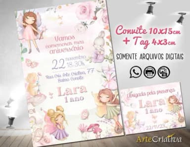 Convite Digital C/tag Jardim das Fadas 4