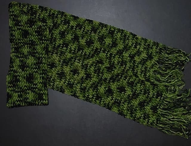 Cachecol verde mesclado