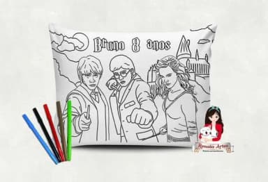 Almofada Pinte e Lave Harry Potter