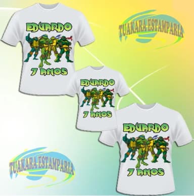 Kit 3 Camisetas - Tartaruga Ninja 2