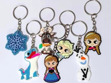 Chaveiro Frozen Emborrachado Pacote com 8 Unidades
