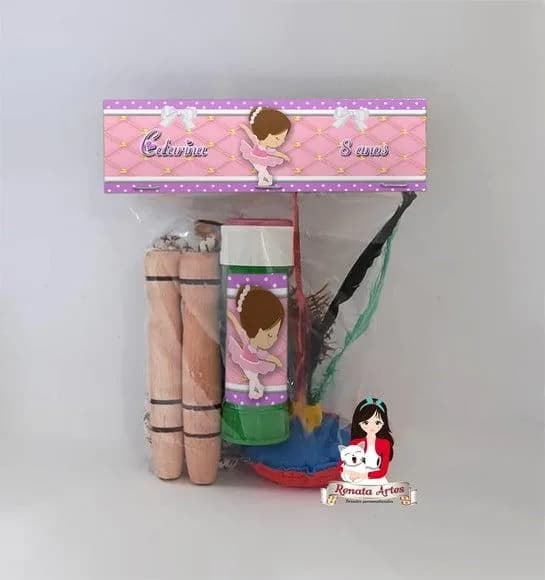 Kit Lembrancinha com Bolha de Sabão Bailarina