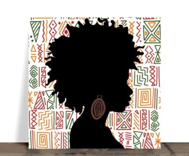Azulejo Decorativo Afro 15x15 cm com Suporte
