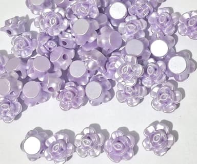 Flor Lilás Parolada com Furo 12mm - 50 Unidades