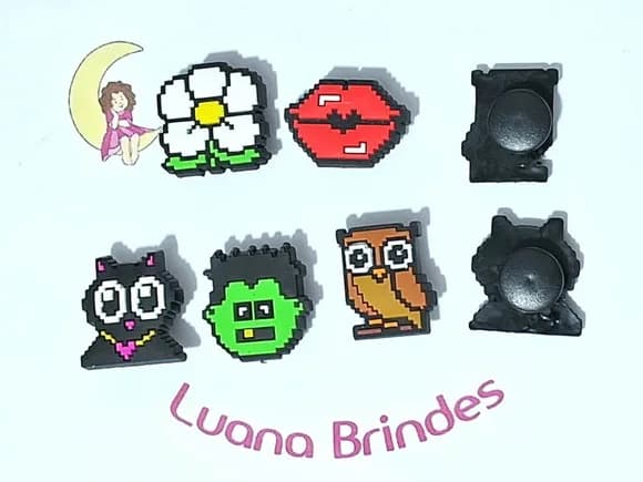 Pins de Crocs Minecraft Pacote com 5 Unidades Variados