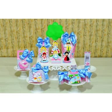 Kit 60 Lembrancinhas - Tema Alice