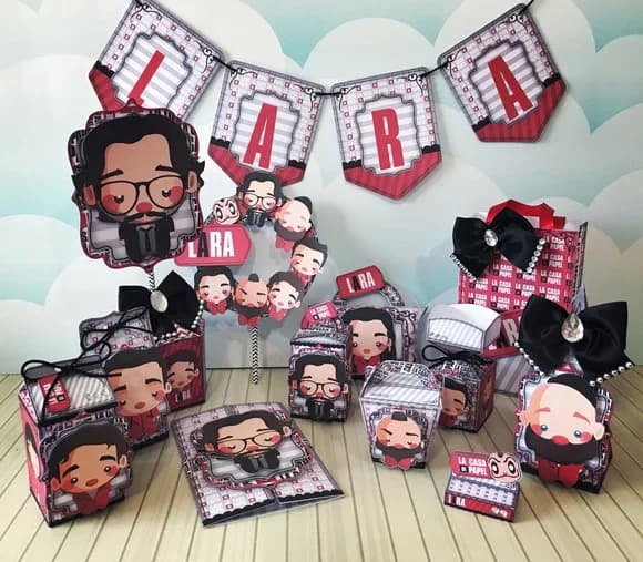 Kit 30 Lembrancinhas La Casa de Papel