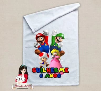 Toalhinha Personalizada Super Mario