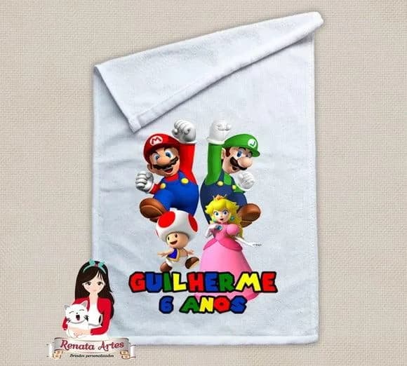 Toalhinha Personalizada Super Mario