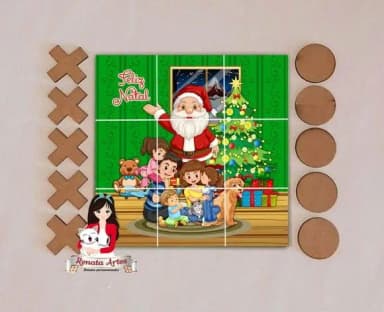 Jogo da Velha Personalizado de Natal 2025