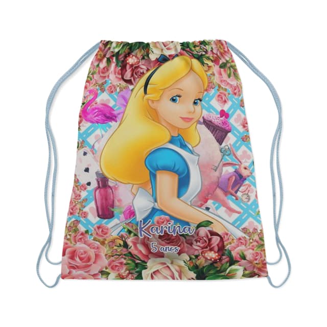 Mochilinha Personalizada Alice no Pais das Maravilhass