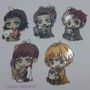 Pingente Personagens Animes de acrílico - pct c/5 unidades