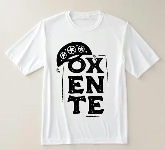 Camiseta Branca Oxente Xilogravura Nordestina