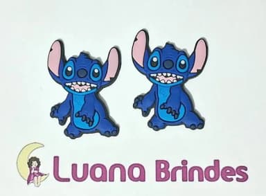 Aplique Stitch 4,3cm Emborrachado Pacotes com 6 Unidades