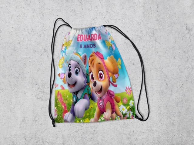 Mochilinha Personalizada para lembrancinhas Patrulha Canina