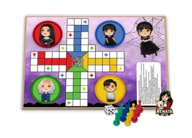 Jogo de Ludo Personalizado Wandinha