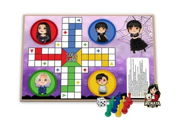 Jogo de Ludo Personalizado Wandinha