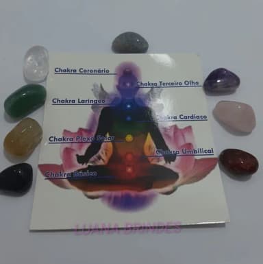 Pedras Sete Chakras - pct c/8 unidades