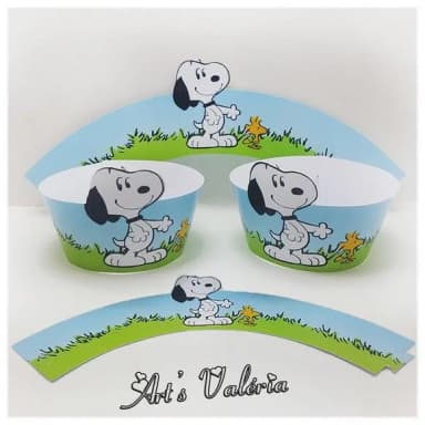Wrappers Saia para Cupcake do Snoppy