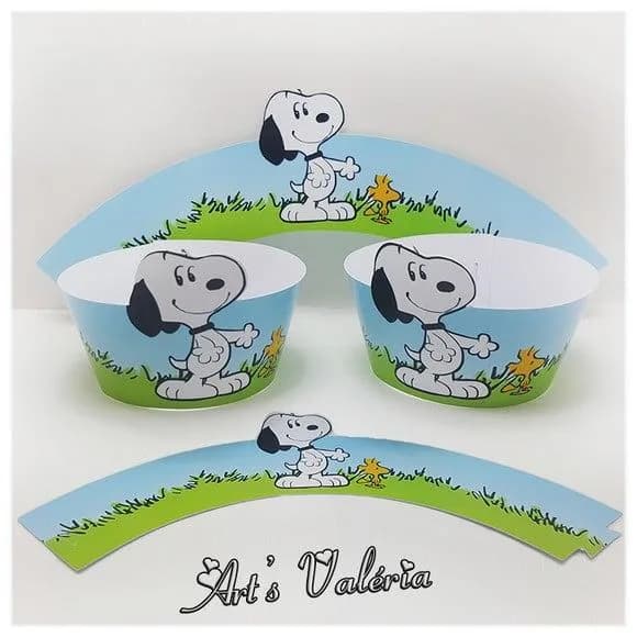 Wrappers Saia para Cupcake do Snoppy