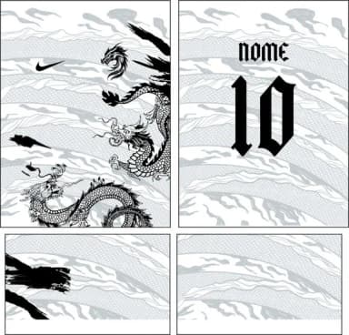 Arte Vetor Camisa Interclasse Dragão Mod-152