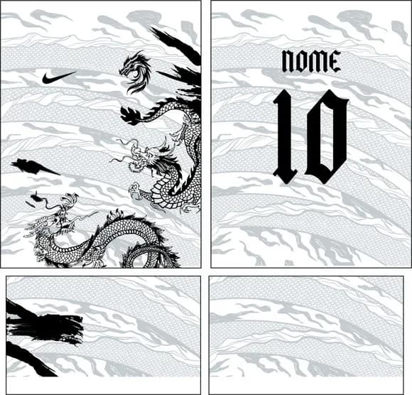 Arte Vetor Camisa Interclasse Dragão Mod-152
