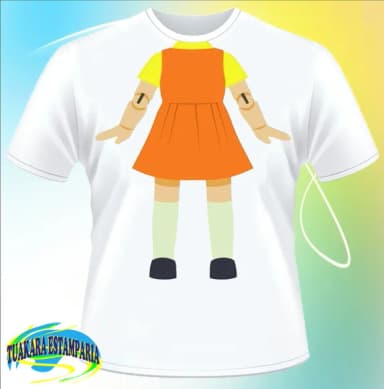 Camiseta Corpo Boneca Round 6 - Batatinha Frita 123