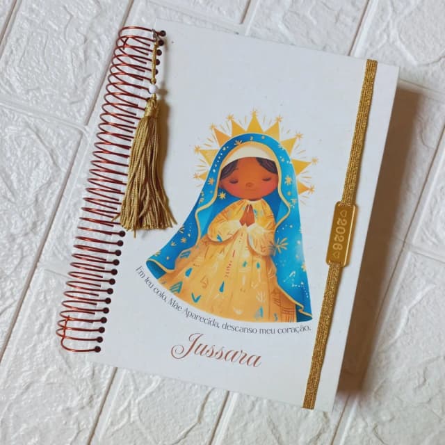 Agenda Católica 2027 com Evangelho Transcrito 1 Dia por Página Nossa Senhora Aparecida Cute