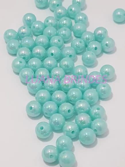 Pérola ABS Irisada Tiffany - 8mm - pct c/100 unidades