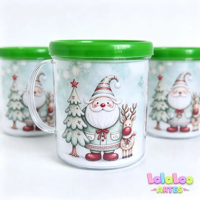 Caneca Natalina Papai Noel | Lembrancinha Presente de Natal | Brinde de Natal