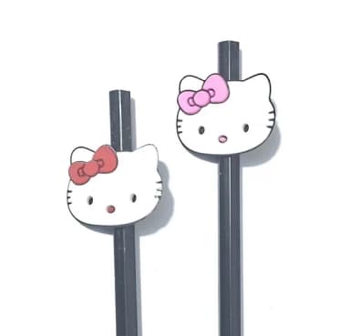 Lápis C/ponteira Hello Kitty Emborrachado Pacote C/6 Unidade