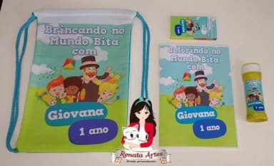 Kit diversão personalizado na mochila Mundo Bita