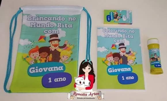Kit diversão personalizado na mochila Mundo Bita