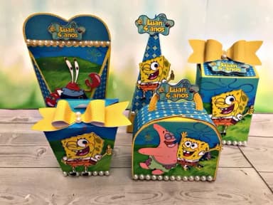 Kit Bob Esponja 30 Lembrancinhas