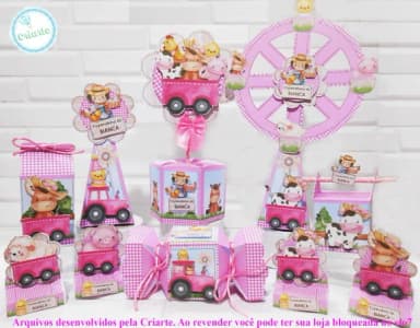Arquivo de Corte Fazendinha Rosa Menina 75